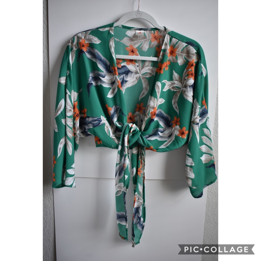 Tropical Blouse/Swimsuit Coverup